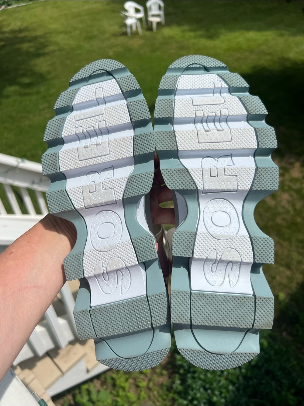 Sorel Women's Cream and Pink Adjustable Strap Sandals - Picture 8 of 8